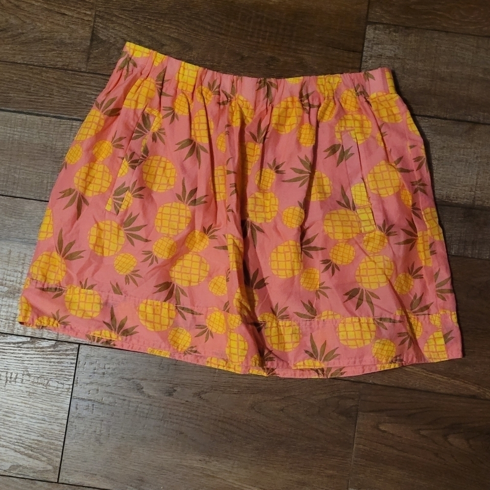 J.crew size 8 pineapple skirt lined front side pockets